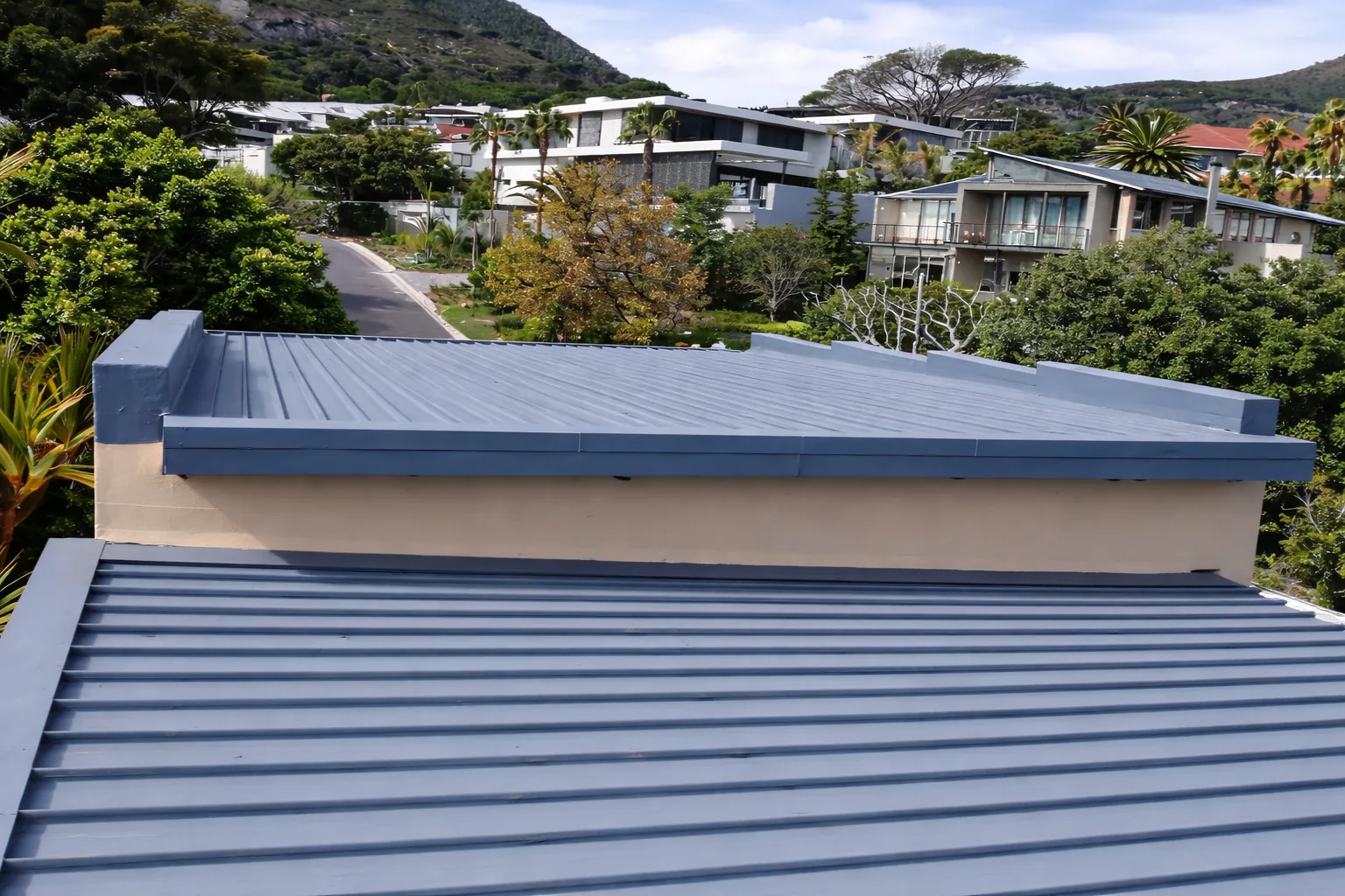 Finished flat roof section with sea and mountain views in Camps Bay