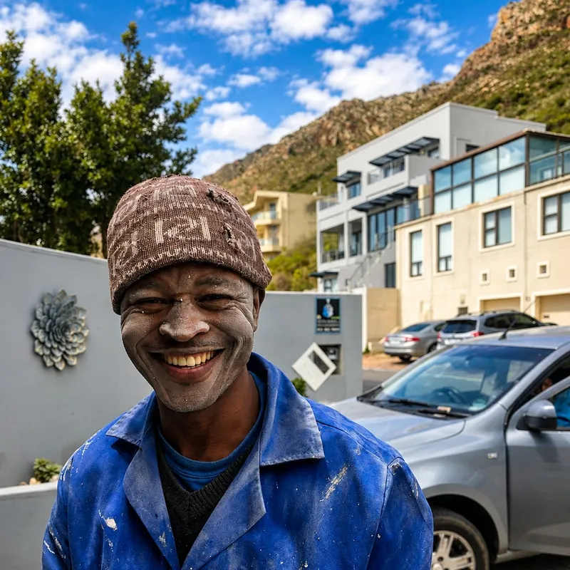 A CBM Waterproofing team member on site in Cape Town