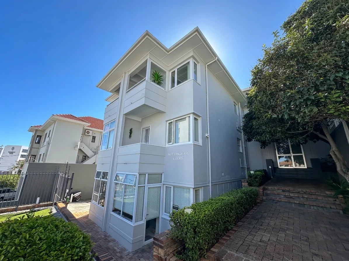 Front elevation of Nottingham Court apartments in Bantry Bay after restoration