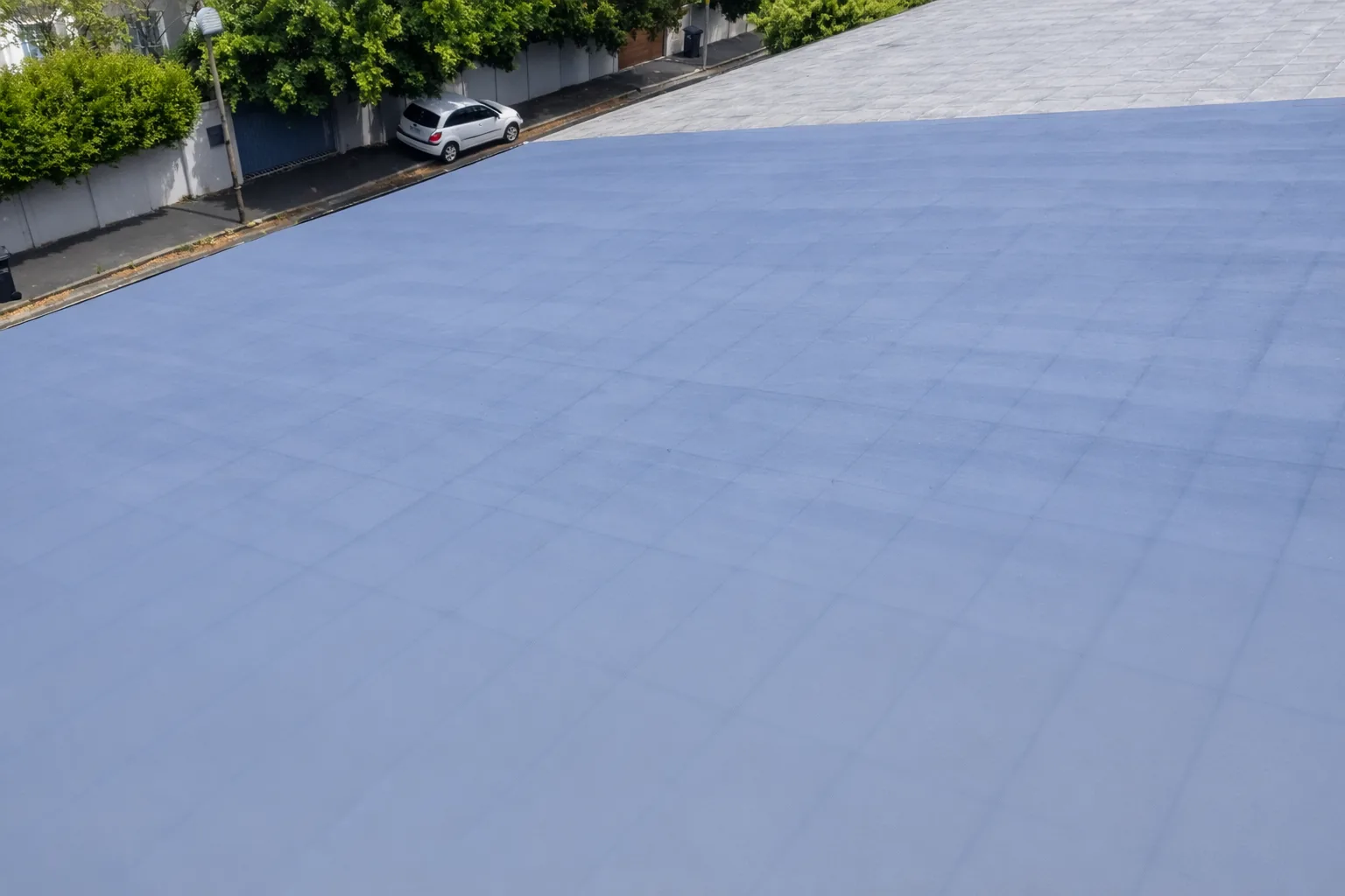 Finished white acrylic-coated roof at Seal Air in Rondebosch